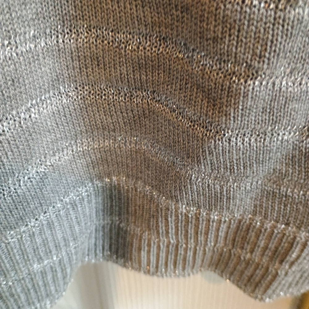 Lane Bryant‎ Women's 2XL Gray White Striped Knit Sweater Plus Size 18/20... - Picture 7 of 13